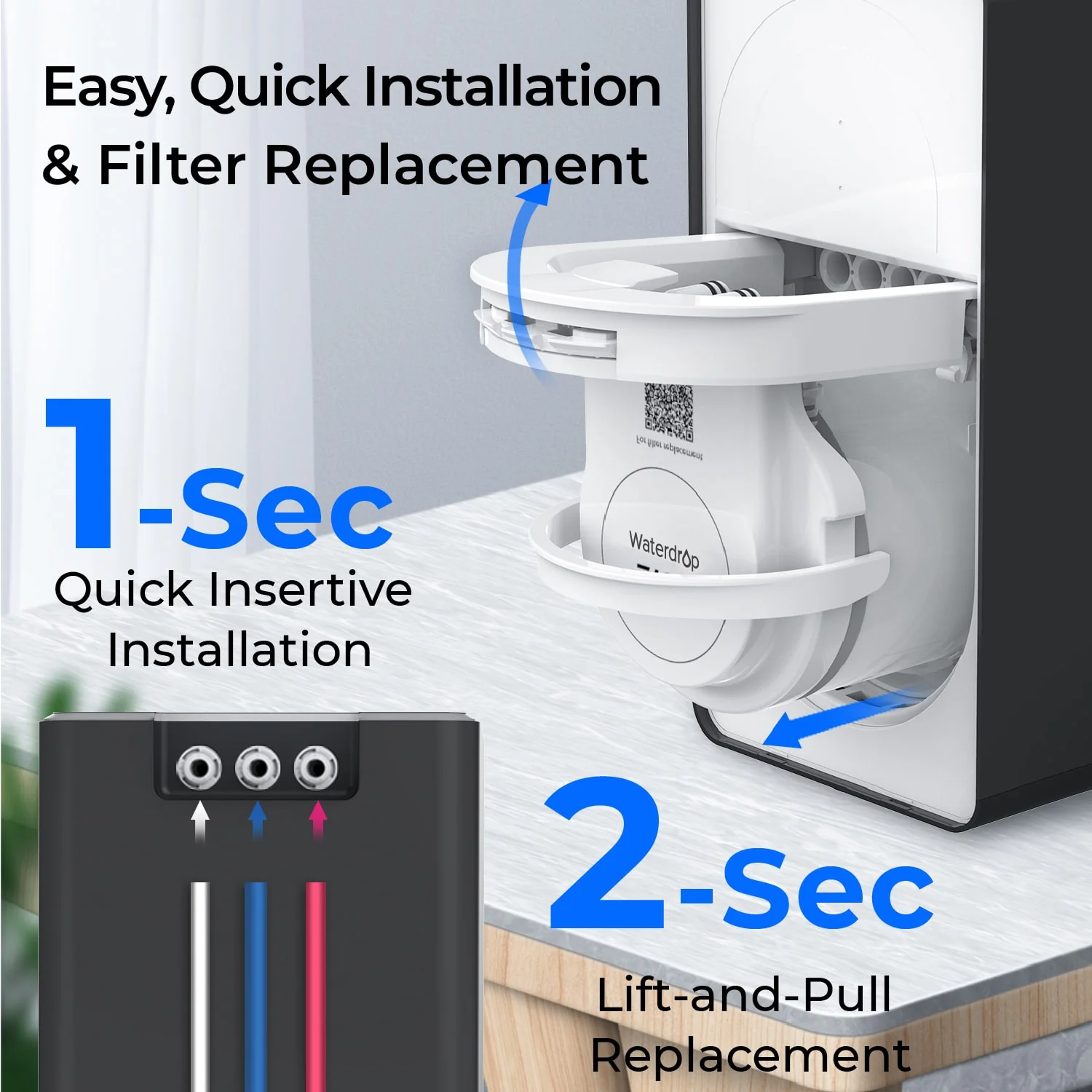 600GPD Under Sink Reverse Osmosis System - Waterdrop D6 - Image 5