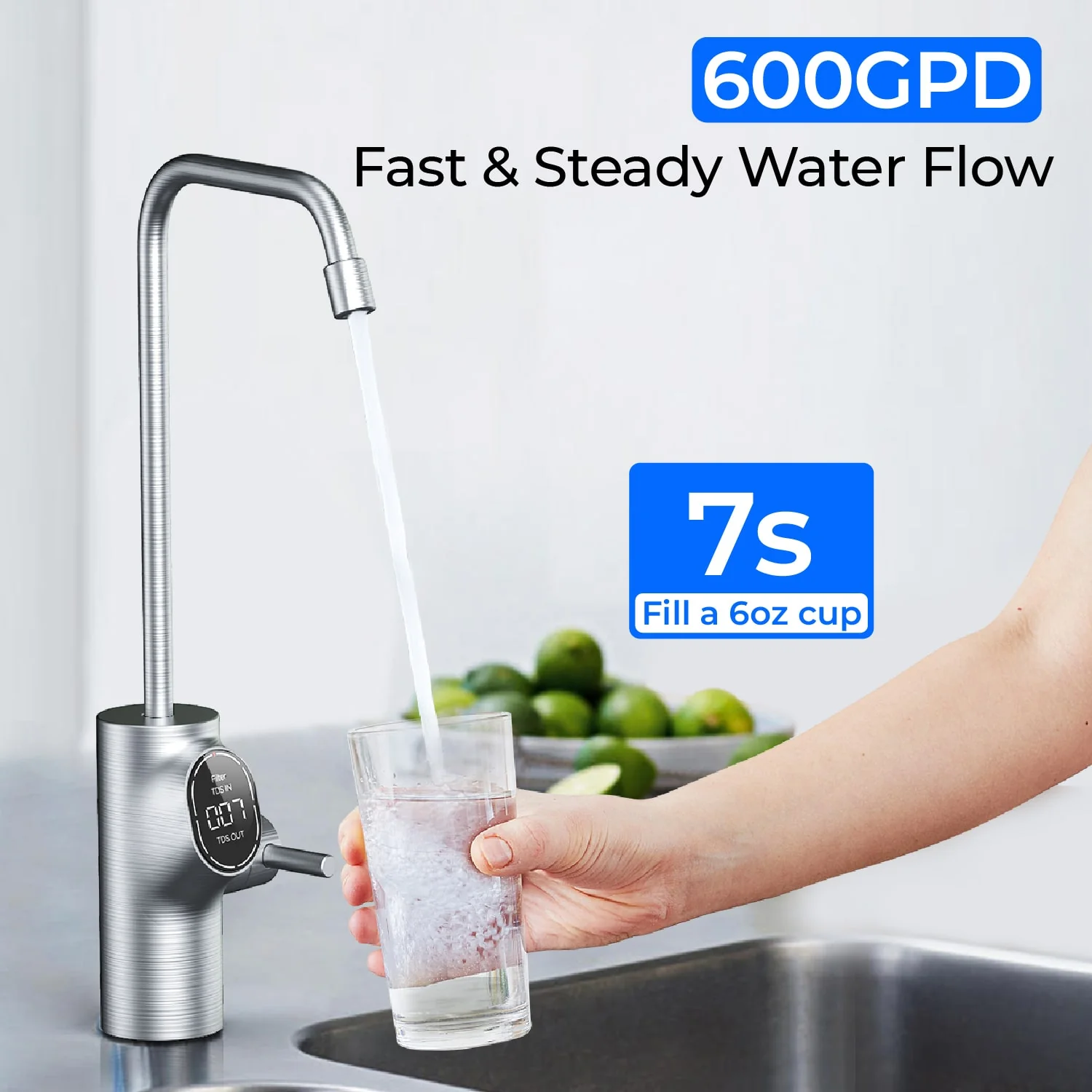 600GPD Under Sink Reverse Osmosis System - Waterdrop D6 - Image 6