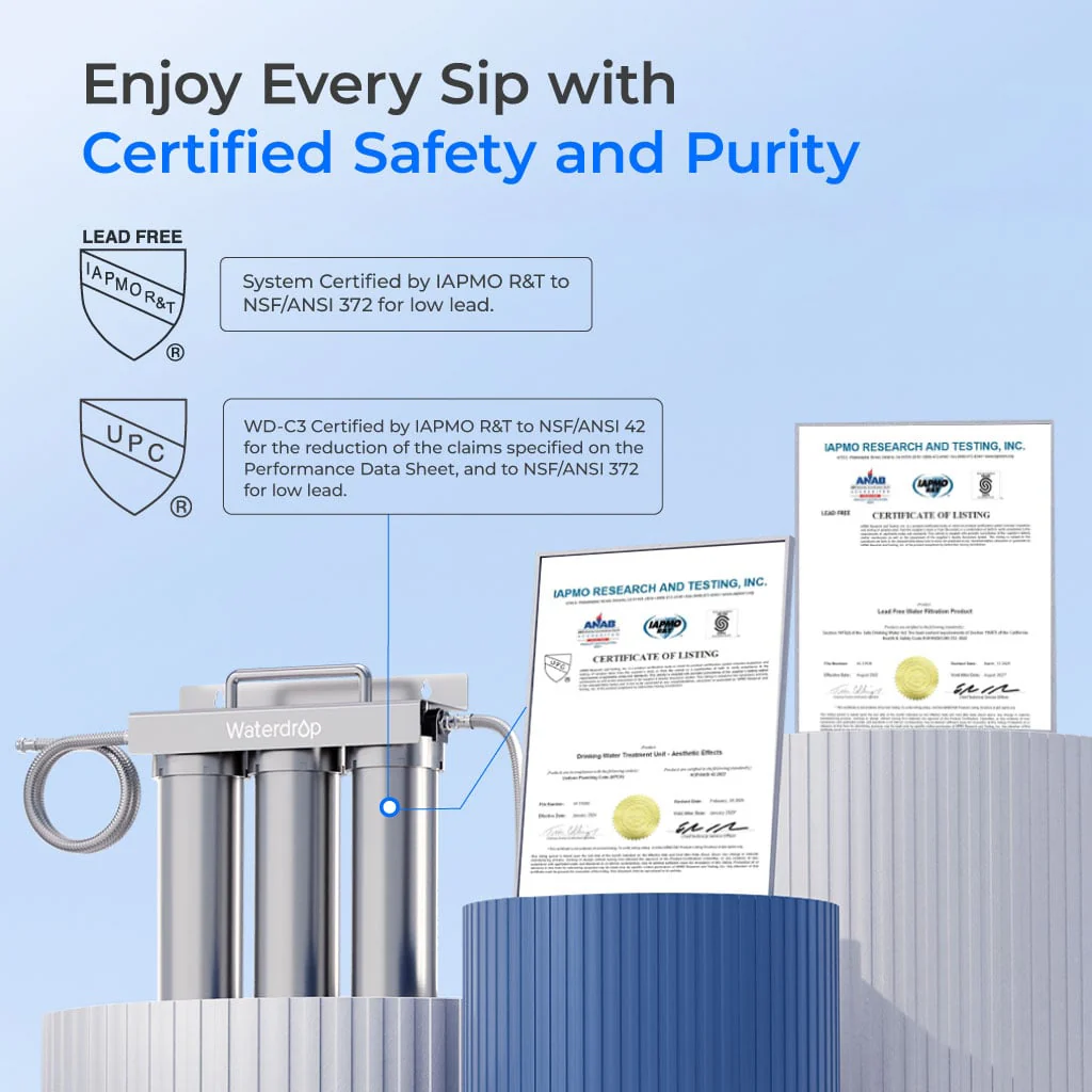 6-stage Under Sink Ultrafiltration Stainless Steel Water Filter System Waterdrop TST-UF - Image 5