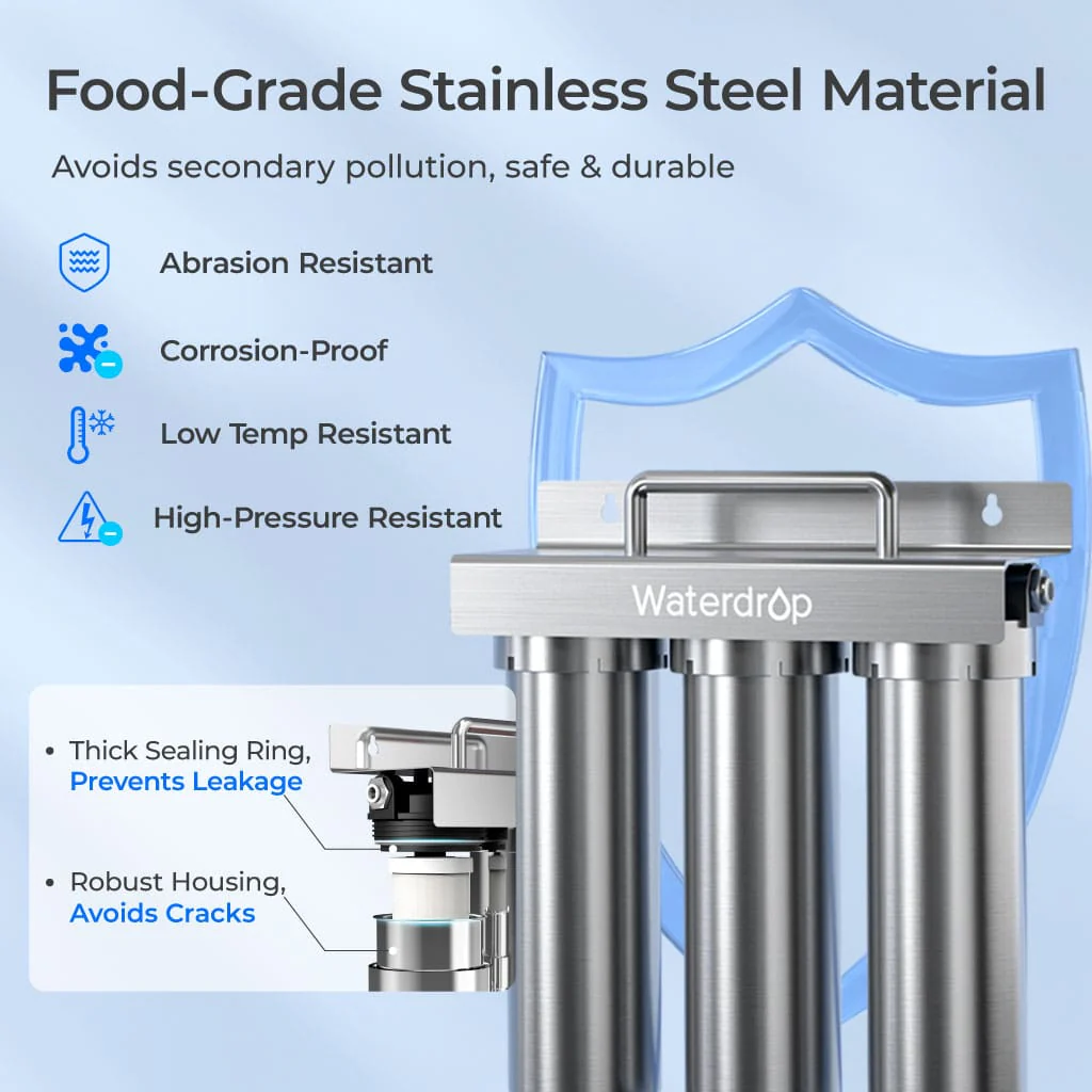 6-stage Under Sink Ultrafiltration Stainless Steel Water Filter System Waterdrop TST-UF - Image 6