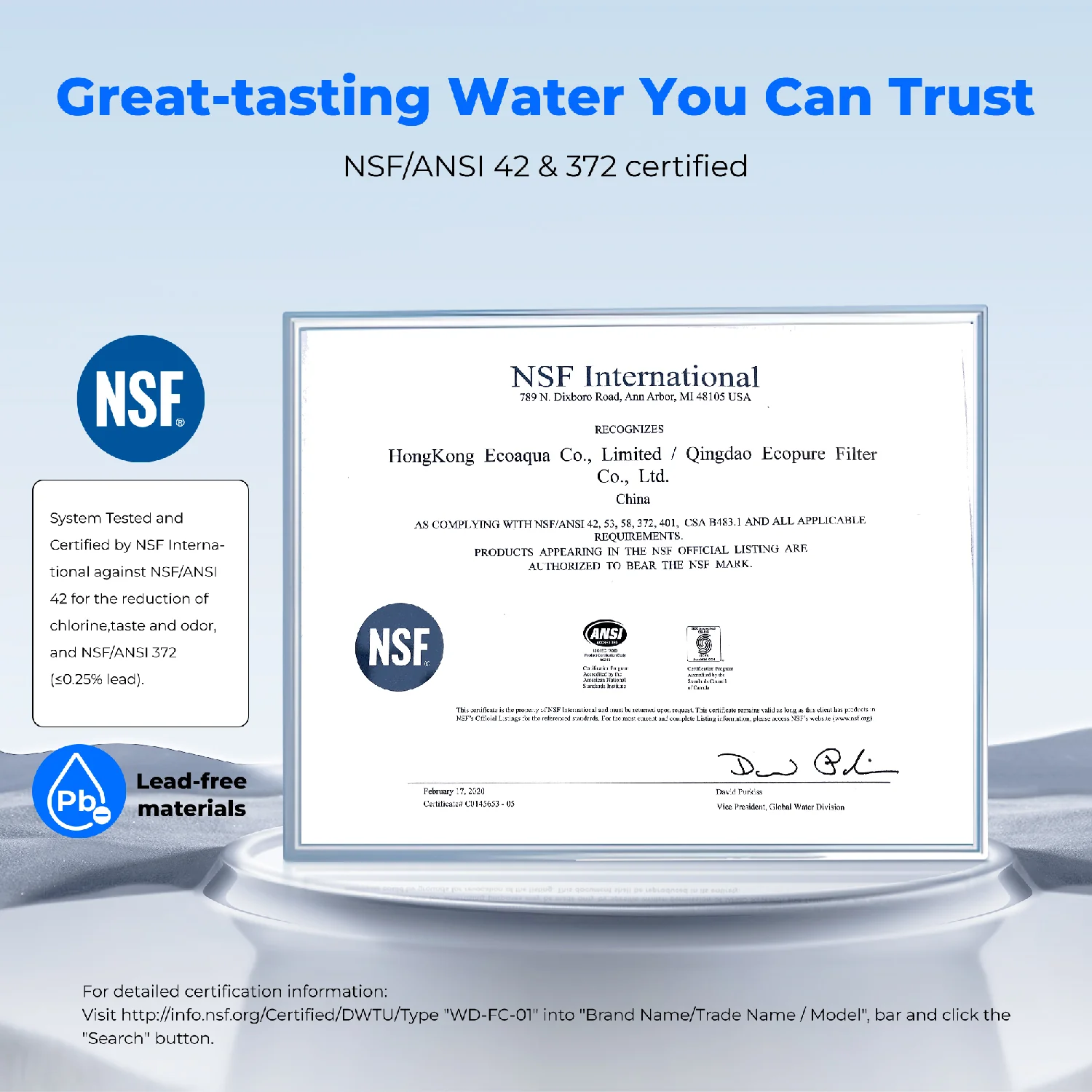 Waterdrop 320-Gallon Long-Lasting Faucet Water Filter FC-01 - Image 5