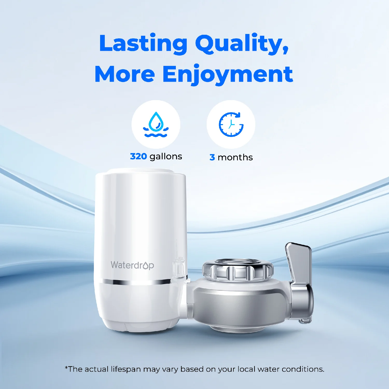 Waterdrop 320-Gallon Long-Lasting Faucet Water Filter FC-01 - Image 6